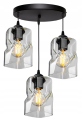 Lampa sufitowa wisząca 3-punktowa TWIST grafit/miodowy/transparentny  #359