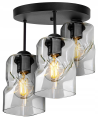 Lampa sufitowa 3-punktowa TWIST grafit/miodowy/transparentny  #360 