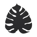 MONSTERA XL BLACK KINKIET 4XG9