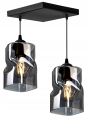 Lampa sufitowa wisząca 2-punktowa TWIST grafit/miodowy/transparentny #361 