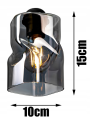 Lampa sufitowa wisząca 2-punktowa TWIST grafit/miodowy/transparentny #361 
