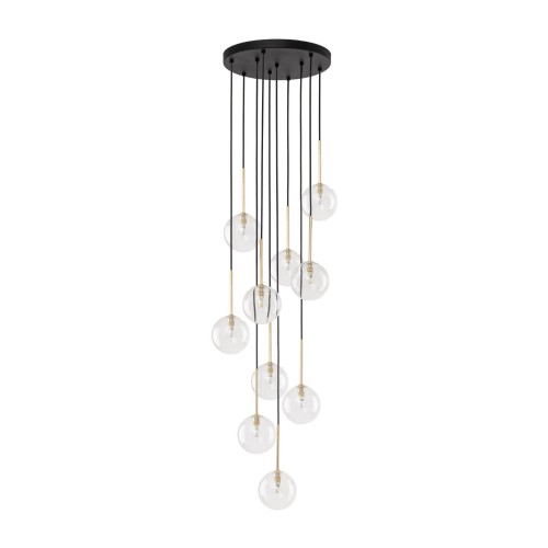NILOS BLACK / GOLD LAMPA WISZĄCA 10