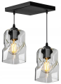 Lampa sufitowa wisząca 2-punktowa TWIST grafit/miodowy/transparentny #361 