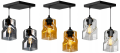 Lampa sufitowa wisząca 2-punktowa TWIST grafit/miodowy/transparentny #361 