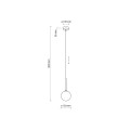 MARTIN BLACK WHITE LAMPA WISZĄCA 1