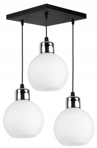 Nowoczesny Plafon Wiszący Szklane Kule WHITE GLASS #536 