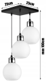 Nowoczesny Plafon Wiszący Szklane Kule WHITE GLASS #536 