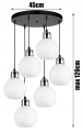  Nowoczesny Plafon Wiszący Szklane Kule WHITE GLASS #541 