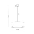 Lampa wisząca z abażurem EARTH juta 