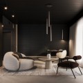 PIANO BLACK GOLD LAMPA WISZACA 3
