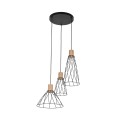 MODESTO WOOD SOSNA LAMPA WISZACA 3 KOŁO