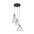 MODESTO WOOD SOSNA LAMPA WISZACA 3 KOŁO