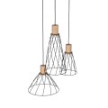 MODESTO WOOD SOSNA LAMPA WISZACA 3 KOŁO