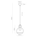 Lampa wisząca nowoczesna 1-punktowa MANGO szary