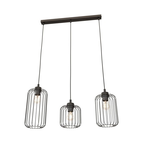 Lampa wisząca druciak loftowa VANDER 3 BLACK