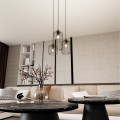 Lampa wisząca druciak loftowa VANDER 3PREM BLACK