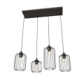 Lampa wisząca druciak loftowa VANDER 4 BLACK