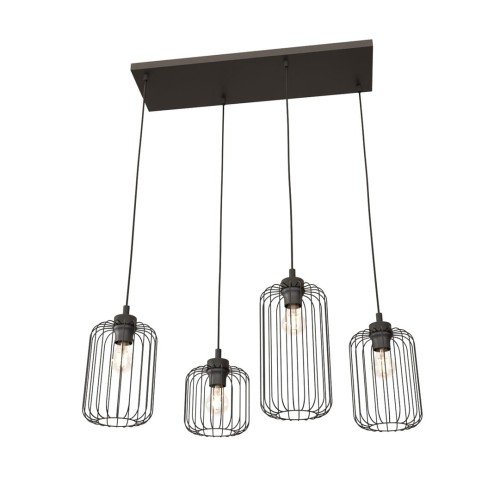 Lampa wisząca druciak loftowa VANDER 4 BLACK