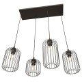 Lampa wisząca druciak loftowa VANDER 4 BLACK