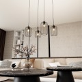 Lampa wisząca druciak loftowa VANDER 4 BLACK