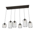 Lampa wisząca druciak loftowa VANDER 6 BLACK