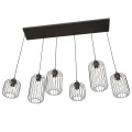 Lampa wisząca druciak loftowa VANDER 6 BLACK