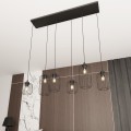 Lampa wisząca druciak loftowa VANDER 6 BLACK