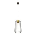 Lampa wisząca druciak loftowa VANDER 1 BLACK/GOLD