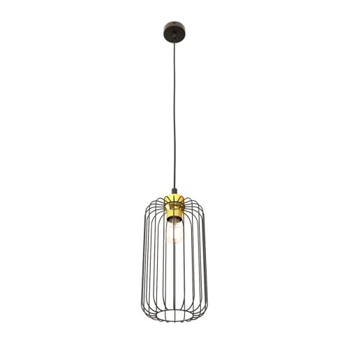Lampa wisząca druciak loftowa VANDER 1 BLACK/GOLD