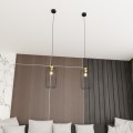 Lampa wisząca druciak loftowa VANDER 1 BLACK/GOLD