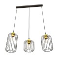 Lampa wisząca druciak loftowa VANDER 3 BLACK/GOLD