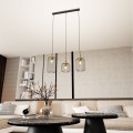 Lampa wisząca druciak loftowa VANDER 3 BLACK/GOLD