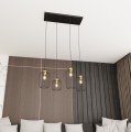 Lampa wisząca druciak loftowa VANDER 4 BLACK/GOLD