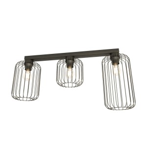Lampa sufitowa druciak loftowa BARN 3 BLACK