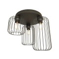 Lampa sufitowa druciak loftowa BARN 3PREM BLACK