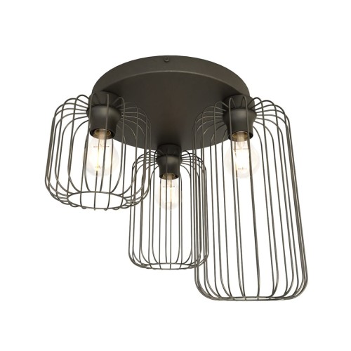 Lampa sufitowa druciak loftowa BARN 3PREM BLACK