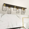 Lampa sufitowa druciak loftowa BARN 6 BLACK/GOLD