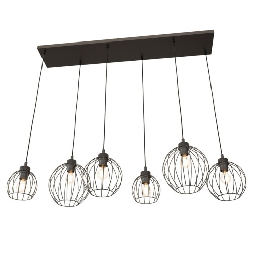 Lampa wisząca loftowa NANDO 6 BLACK