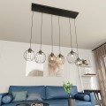Lampa wisząca loftowa NANDO 6 BLACK