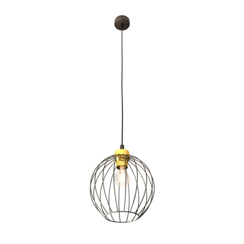 Lampa wisząca loftowa NANDO 1 BLACK/GOLD