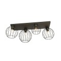 Lampa sufitowa druciana nowoczesna NEST 4 BLACK