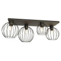 Lampa sufitowa druciana nowoczesna NEST 4 BLACK