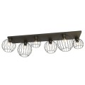 Lampa sufitowa druciana nowoczesna NEST 6 BLACK