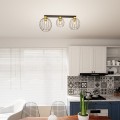 Lampa sufitowa druciana nowoczesna NEST 3 BLACK/GOLD