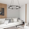 Lampa wisząca nowoczesna STARLIT 6 BLACK