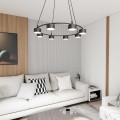 Lampa wisząca nowoczesna STARLIT 8 BLACK