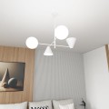 Lampa sufitowa nowoczesna HERMES 4 WHITE