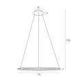 Lampa wisząca LED MAXLIGHT P0494 QUEEN  Ø 70 cm ZŁOTO SZCZOTKOWANE