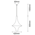 Lampa wisząca Alda M - Czarna (420 mm) 5112 Antigo