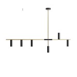 Lampa wisząca 6-punktowa TREVO 6 BLACK BRASS czarny/mosiądz